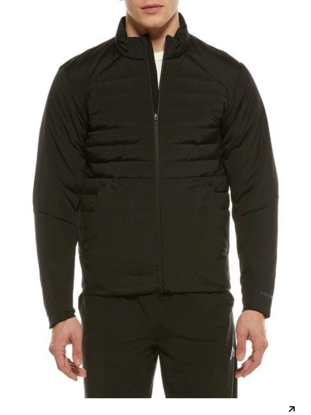 lululemon Men's Black Down For It All Jacket LARGE Full Zip Quilted Pockets